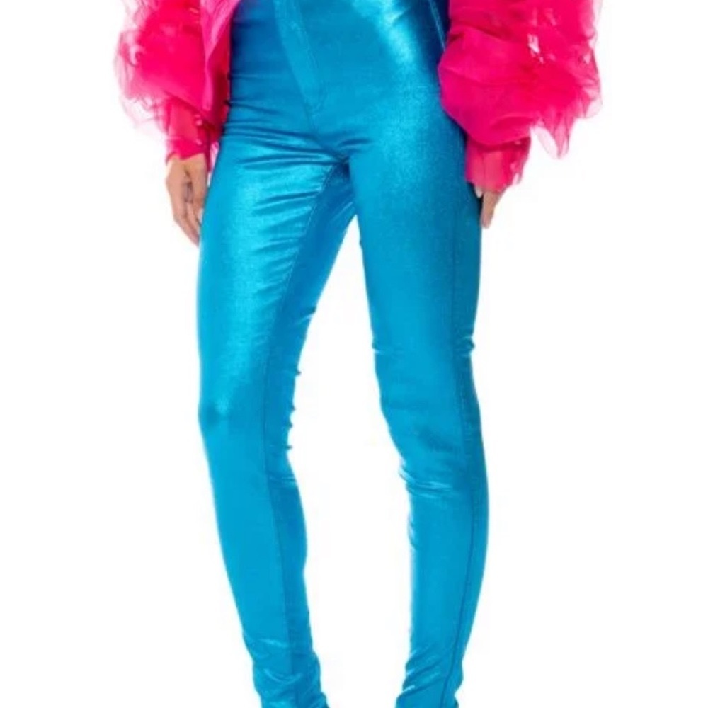 Metallic blue pants - Picture 7 of 10